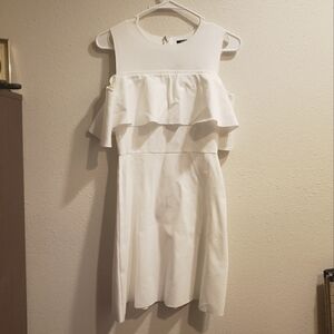 Gianni Bini white cold shoulder bodycon mini dress XS